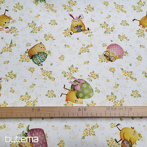 Decorative fabric CHICKEN AND EGGS
