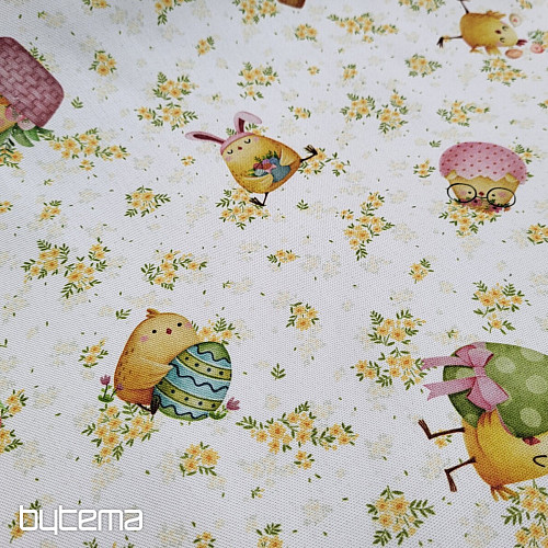 Decorative fabric CHICKEN AND EGGS