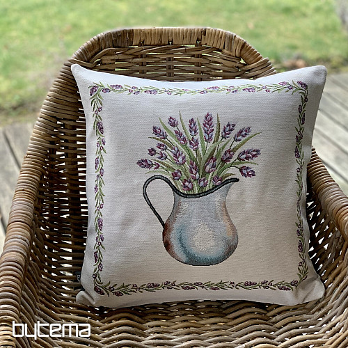 Tapestry cushion cover LAVENDER IN A JUG