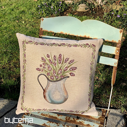Tapestry cushion cover LAVENDER IN A JUG
