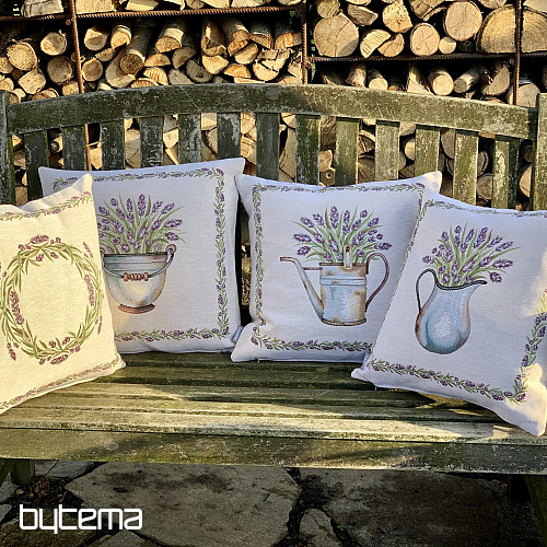 Tapestry cushion cover LAVENDER IN A JUG
