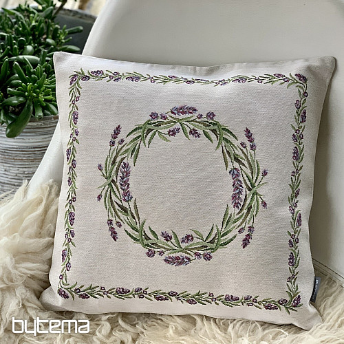 Tapestry pillowcase LAVENDER WREATH