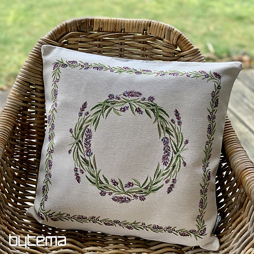 Tapestry pillowcase LAVENDER WREATH