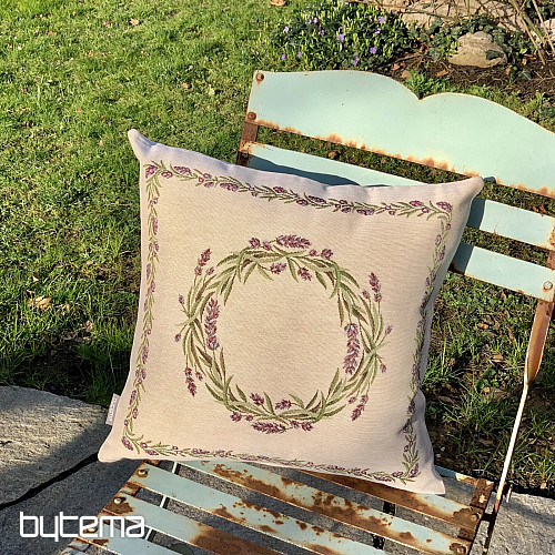 Tapestry pillowcase LAVENDER WREATH
