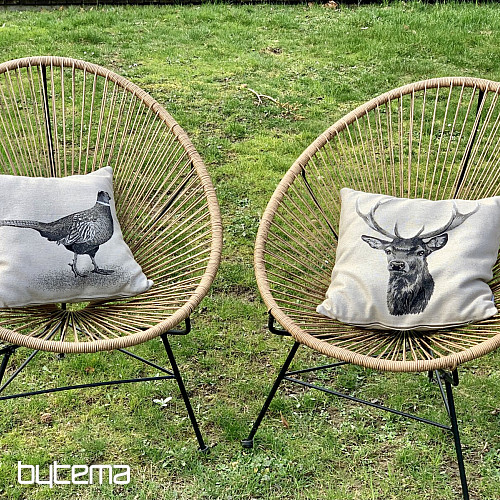 Tapestry cushion cover DEER gray