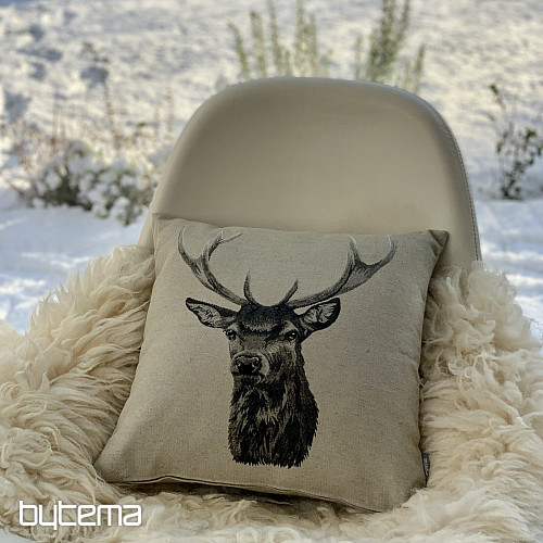 Tapestry cushion cover DEER gray