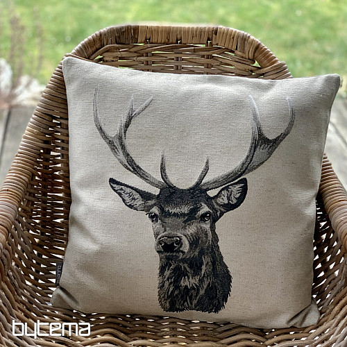 Tapestry cushion cover DEER gray