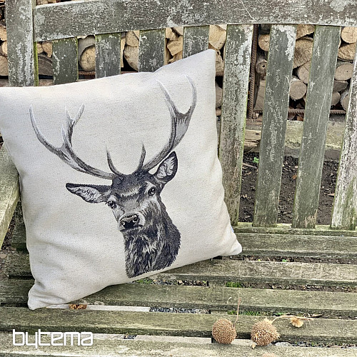 Tapestry cushion cover DEER gray