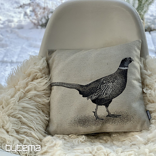 Gobelin cushion cover PHEASANT gray