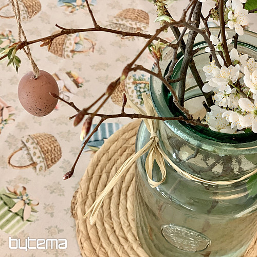 SPRING BASKET tablecloth and scarf