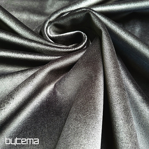 Velvet decorative fabric RIVIERA BLACK