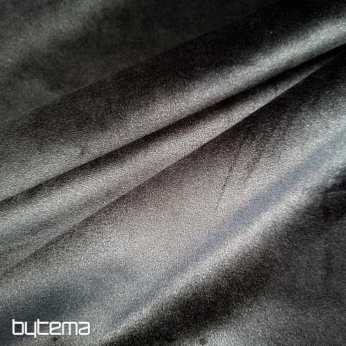 Velvet decorative fabric RIVIERA BLACK