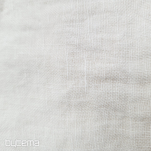 Linen fabric TEINTURE WHITE