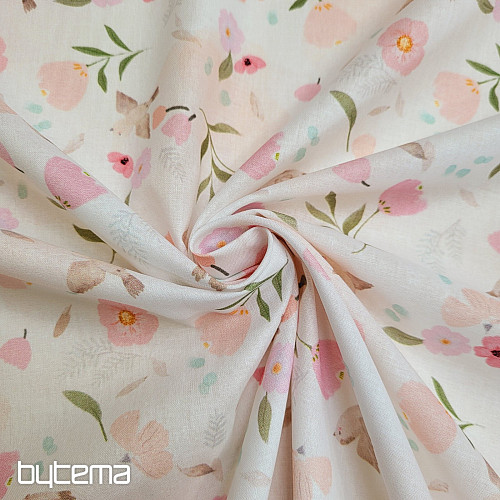 Cotton fabric PINK ROMANCE
