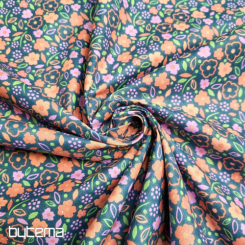 Cotton fabric MIDNIGHT ROSE