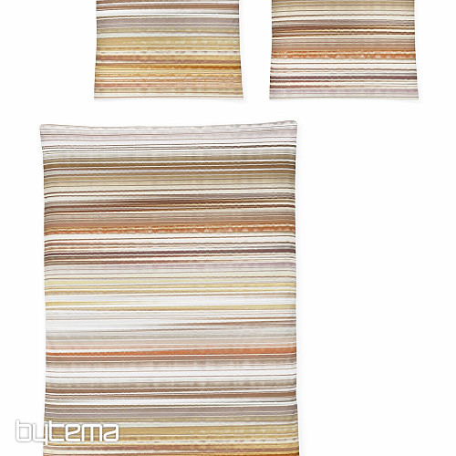 IRISETTE luxurious cotton satin MAGIC 50 orange stripes