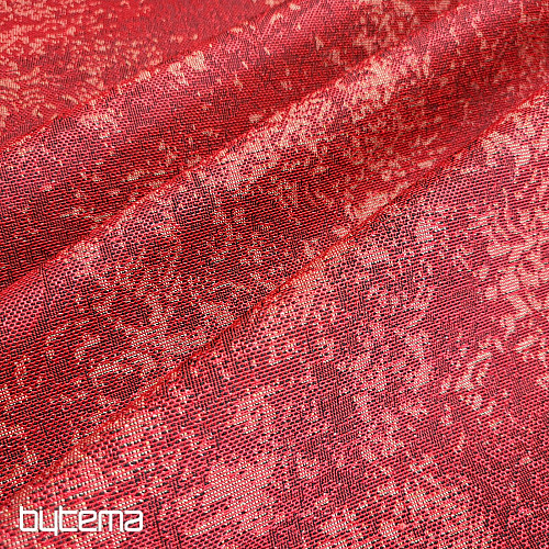 Tapestry fabric RED MARBLE