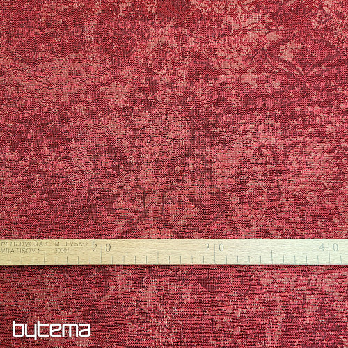 Tapestry fabric RED MARBLE