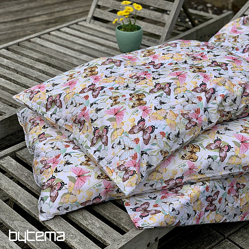 French bed linen cotton sateen BUTTERFLIES