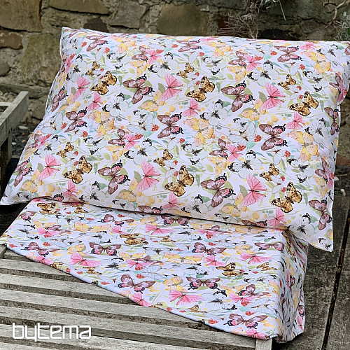 French bed linen cotton sateen BUTTERFLIES