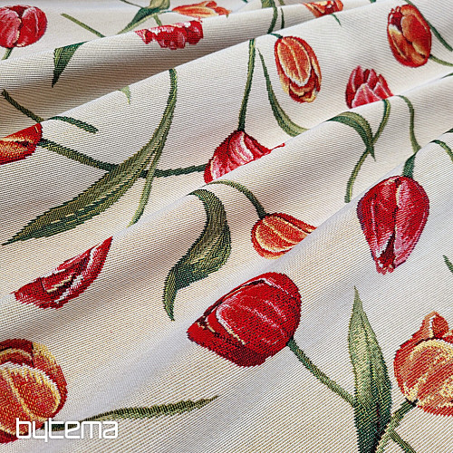 Tapestry fabric TULIPS III large pattern