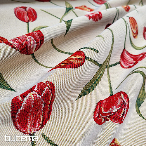 Tapestry fabric TULIPS III large pattern