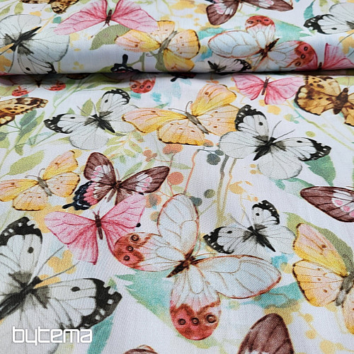 Cotton satin BUTTERFLIES digital