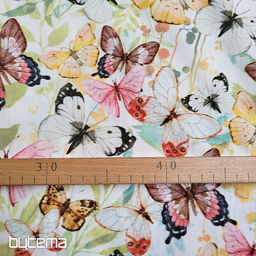 Cotton satin BUTTERFLIES digital
