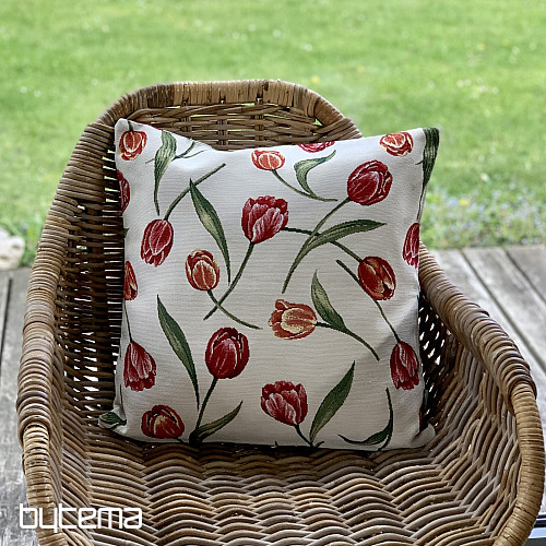 Tapestry cushion cover TULIPS III large pattern