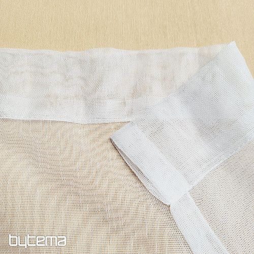 Finished jacquard curtain WHITE