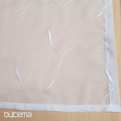 Curtain GERSTER 11683 embroidered white