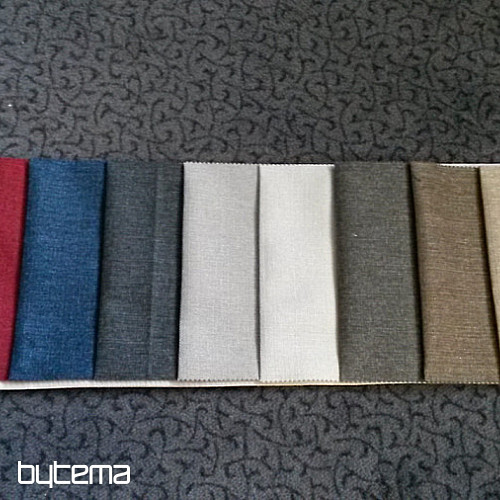 One-color designer decorative fabric GERSTER 7650 GRAY 870