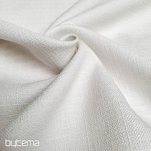 One-color designer decorative fabric GERSTER 7650 WHITE 02