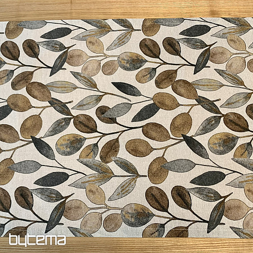 Tablecloth and scarf HOJAS GRAY LEAVES
