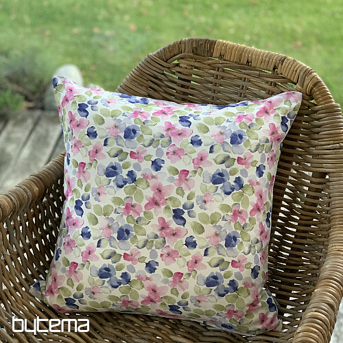 Decorative cushion cover SMALL PINK BLUE FLOWERS