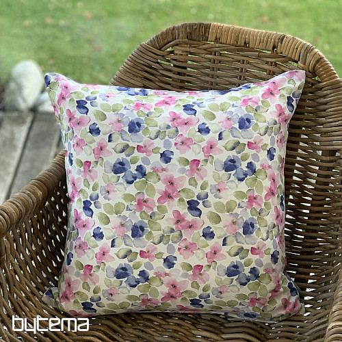 Decorative cushion cover SMALL PINK BLUE FLOWERS