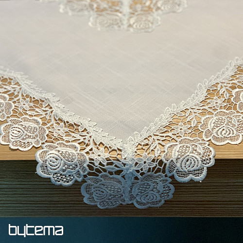 WHITE ROSE LACE tablecloth