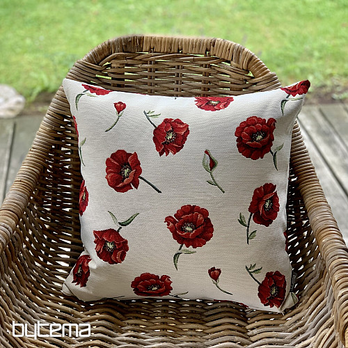 Tapestry pillow cover WALNUT POPPY