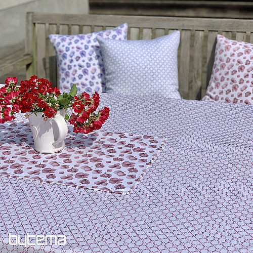 Tablecloth and shawl MONTANA OLD PINK FLOWER