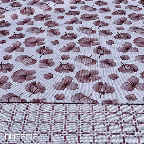 Tablecloth and shawl MONTANA OLD PINK FLOWER