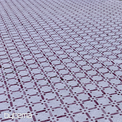 Tablecloth and shawl MONTANA OLD PINK GRID