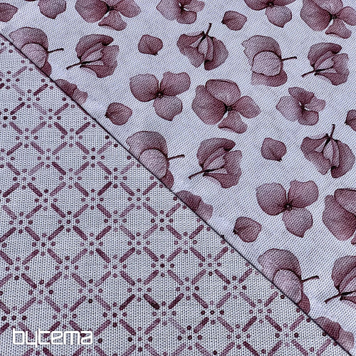 Tablecloth and shawl MONTANA OLD PINK GRID