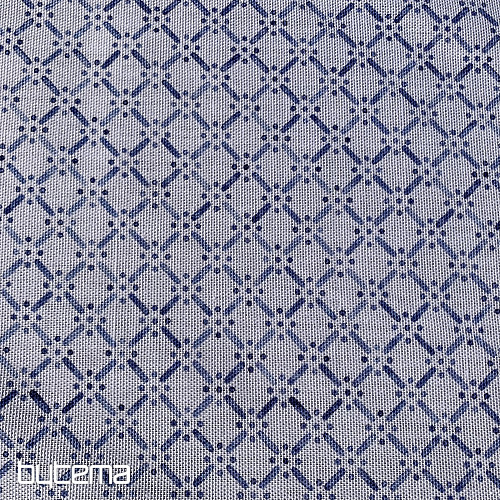 Tablecloth and scarf MONTANA GRID BLUE