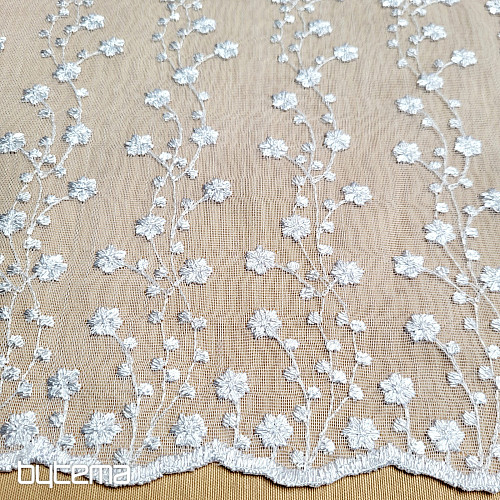 Curtain DELICATE FLOWERS white