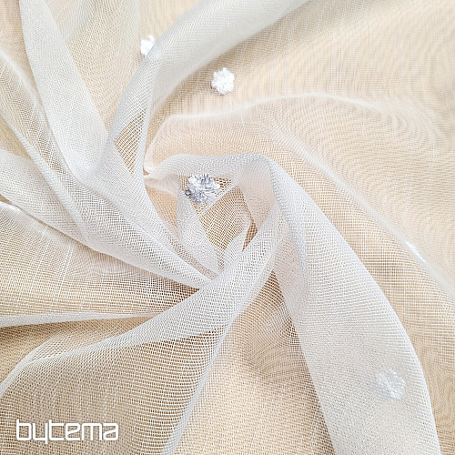 Curtain DELICATE FLOWERS white