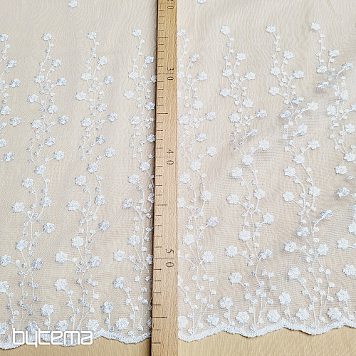 Curtain DELICATE FLOWERS white