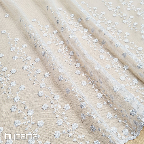 Curtain DELICATE FLOWERS white