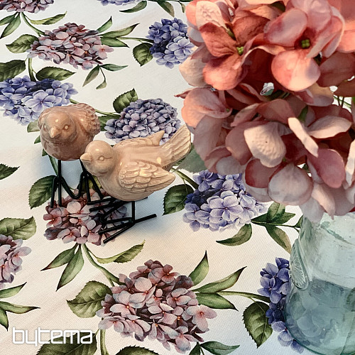 Table cloth and scarf HYDRANGEA BLUE
