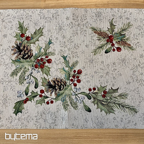 Tapestry tablecloth PINE and MISTLETTE