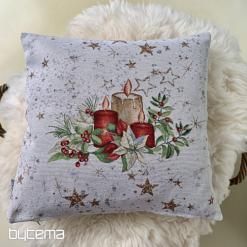 Christmas Tapestry Cover CANDLES ON THE STARS